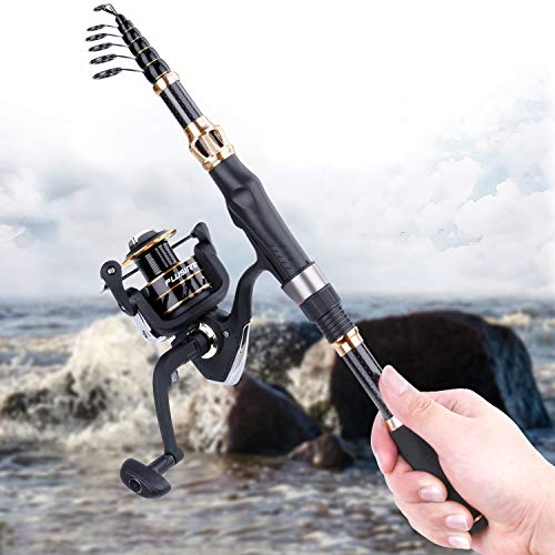 PLUSINNO Fishing Rod and Reel Combos Carbon Fiber