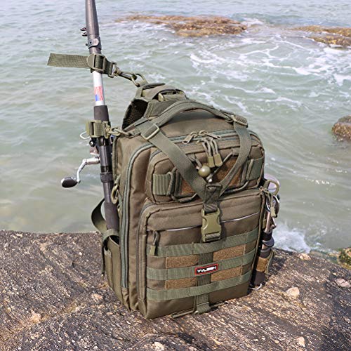 YVLEEN Fishing Tackle Backpack Outdoor Large Fishing