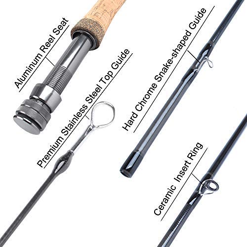 thumbnail image 2 of Fly Fishing Rod And Reel Combo 9ft Carbon 5/6wt Outfit Pre-spooled Fly 2 of 11